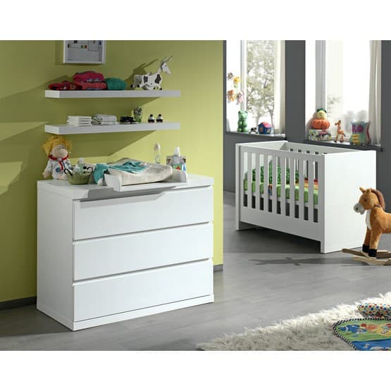 Byrå - Lara - 3 Lådor - Vit