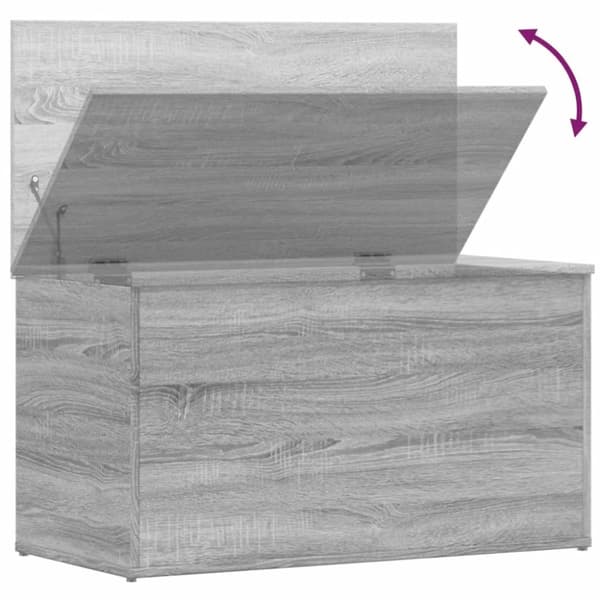 vidaXL opbevaringskasse 84x42x46 cm konstrueret træ grå sonoma-eg