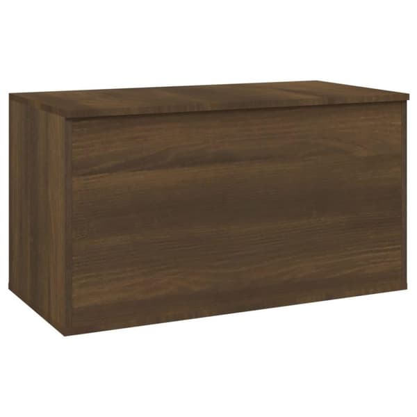 vidaXL opbevaringskiste 84x42x46 cm konstrueret træ brun egetræsfarve
