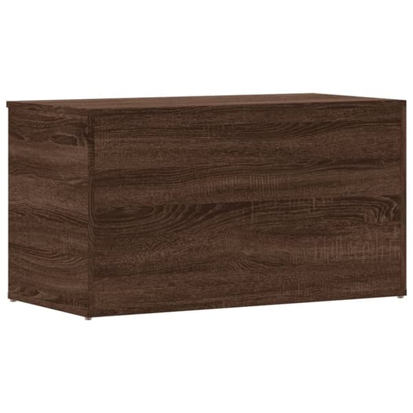 vidaXL opbevaringskiste 84x42x46 cm konstrueret træ brun egetræsfarve