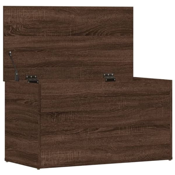vidaXL opbevaringskiste 84x42x46 cm konstrueret træ brun egetræsfarve
