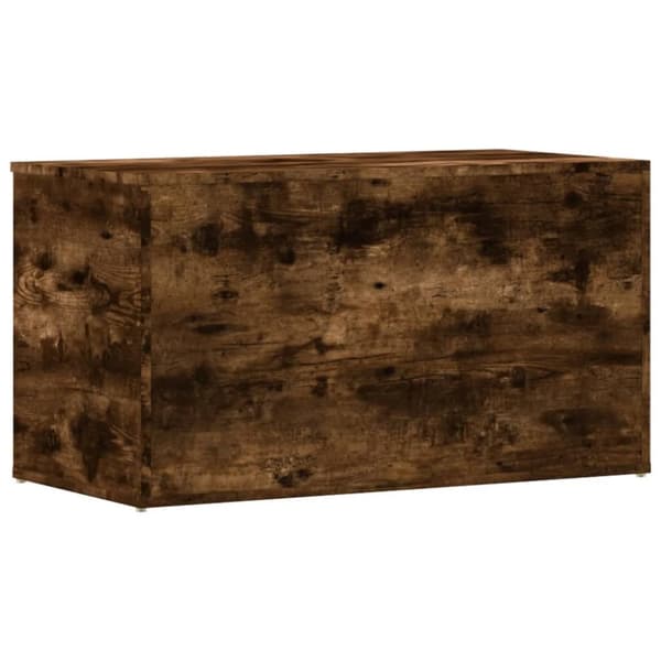 vidaXL opbevaringskiste 84x42x46 cm konstrueret træ røget egetræsfarve