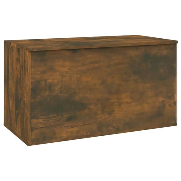 vidaXL Förvaringskista rökfärgad ek 84x42x46 cm konstruerat trä