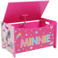 Miniatyrbild 2 av 4: Träleksakslåda / Förvaringslåda med broms / MINNIE bänk