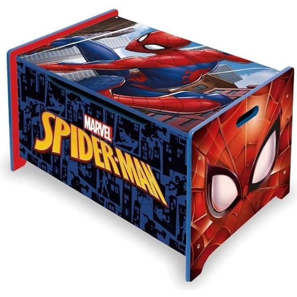 Träleksakslåda / Förvaringslåda med broms / Bänk SPIDERMAN