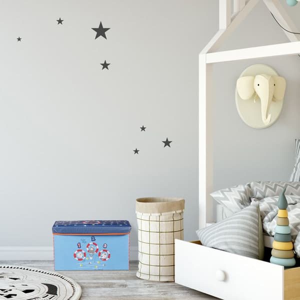 Relaxdays Taburett Leklåda leksaksbox med lock puff barn hopfällbar prinsessa förvaring flicka 50L, rosa