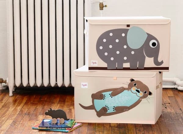 Leksakslåda - WEBER - Elefant - Barn - 100% Polyester - Grå
