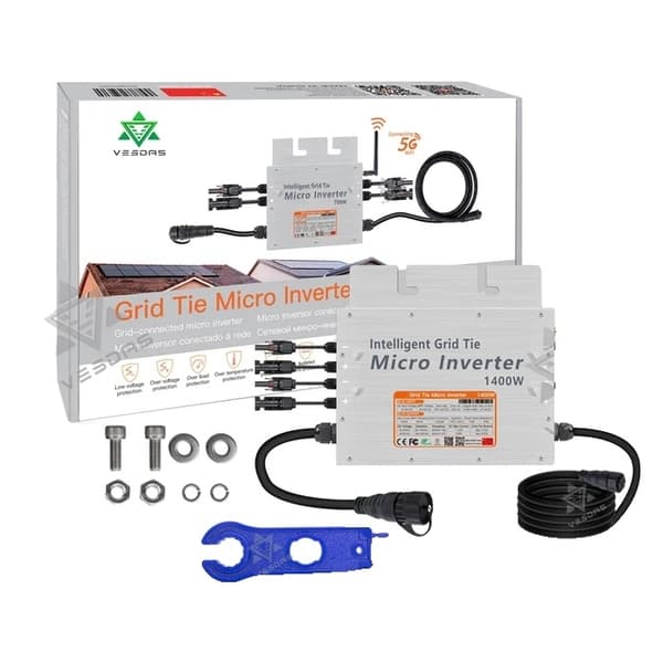Aurinkoenergiamikroinvertteri, kaksinkertainen MPPT, puhdas siniaalto, 700W, 18-50 VDC, 80-280VAC Auto Match