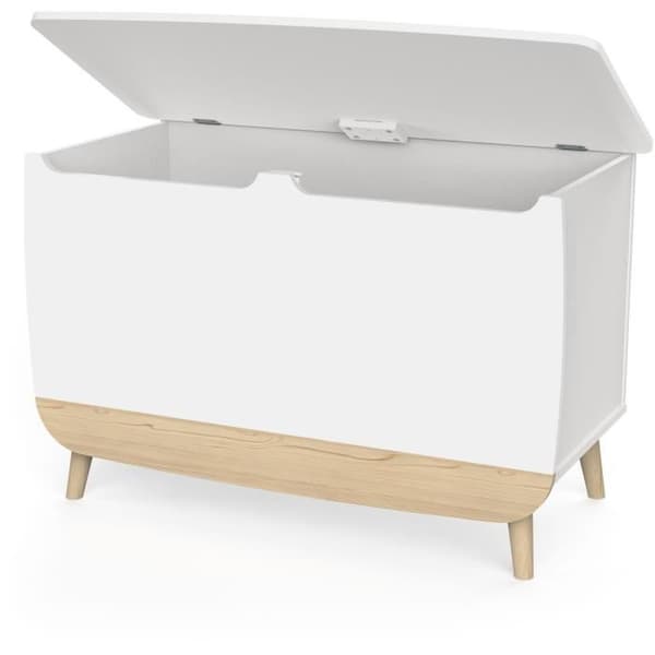 Leksakslåda - FIRMIANA - Skandinavisk stil - Matt vit / Kronbergs ek - 82,4 x 39,1 x 58,9 cm - DEMEYERE