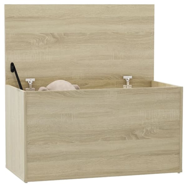 vidaXL opbevaringskasse 84x42x46 cm konstrueret træ sonoma-eg -  Legetøjskister