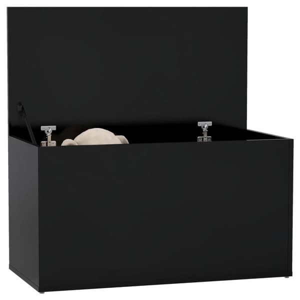 vidaXL opbevaringskasse 84x42x46 cm konstrueret træ sort -  Legetøjskister