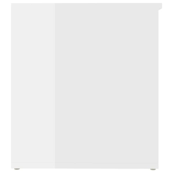 vidaXL opbevaringskasse 84x42x46 cm konstrueret træ hvid højglans -  Legetøjskister
