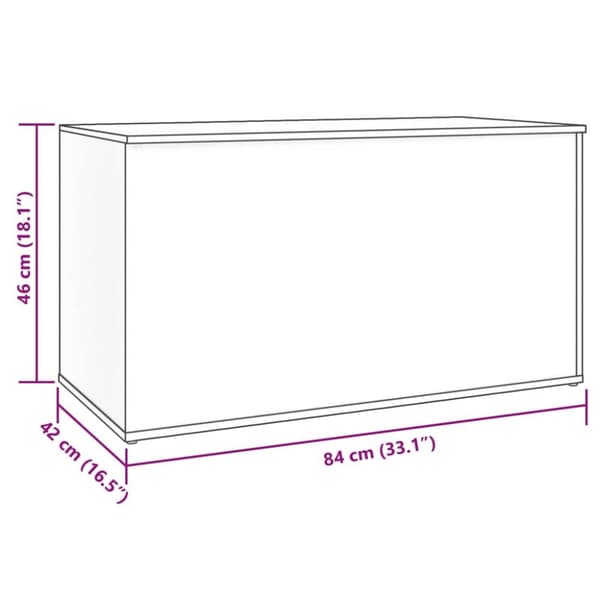 vidaXL opbevaringskasse 84x42x46 cm konstrueret træ betongrå -  Legetøjskister