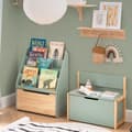 Miniatyrbild 8 av 8: SoBuy Barnhylla Leksaksförvaring Barnbokhylla Barnsittbänk Förvaringsbänk för barn KMB94-GR