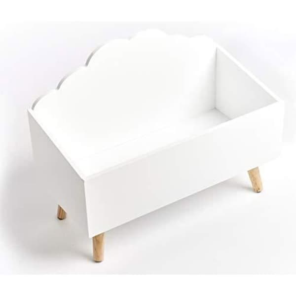 Förvaringskrin för barn - ZELLER - Moln - MDF - Vit - 58 x 28 x 45 cm
