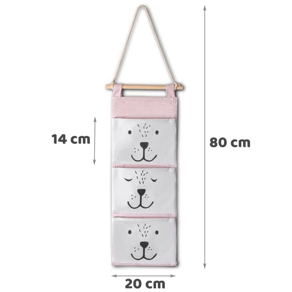 Nukido Hanging Toy Organizer - Pink