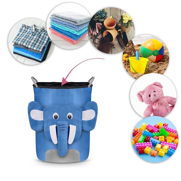 Nukido Toy Basket - Blue Elephant