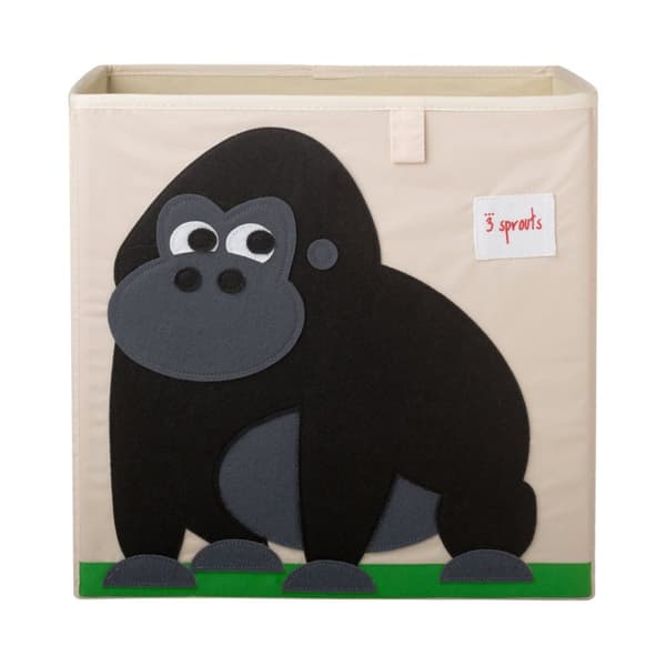3 Sprouts Säilytyslaatikko - Musta Gorilla
