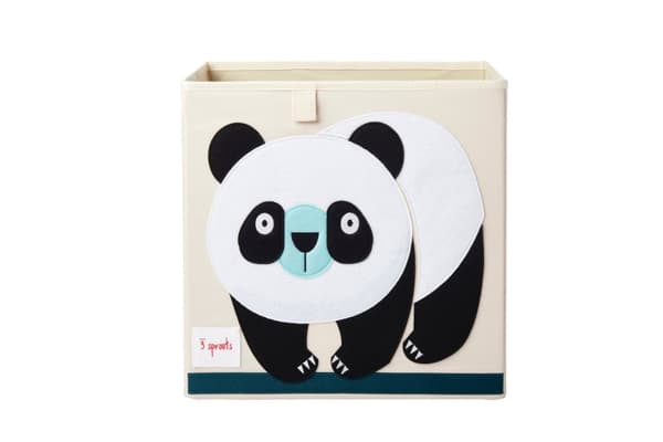 3 Sprouts Förvaringslåda - Svartvit Panda