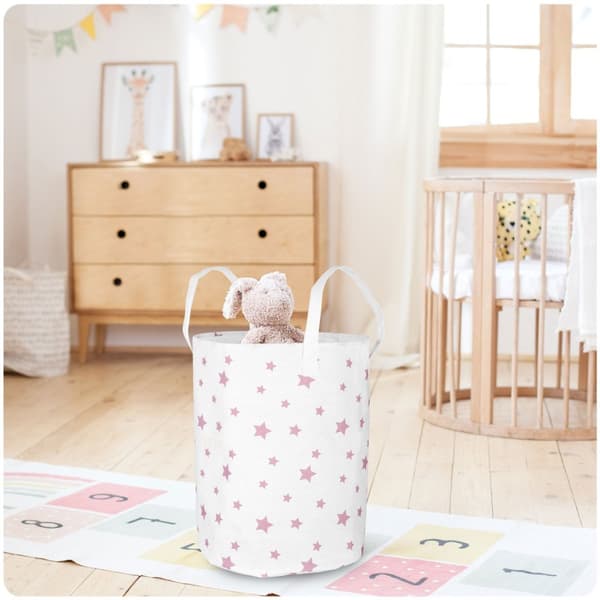 Nukido Toy Basket - Vit med stjärnor