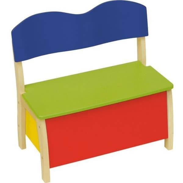 Toy Box Bänk - ROBA - Flerfärgad - Massivt trä och MDF - För barn