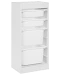 Miniatyrbillede 1 af 10: Hylde med 4 skuffer Hvid spånplade Plast Unikt børneværelse Moderne design