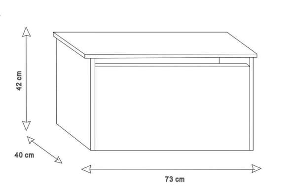 Moderne hvid opbevaringskasse med gasfjederlåg - Elegant interiørorganizer