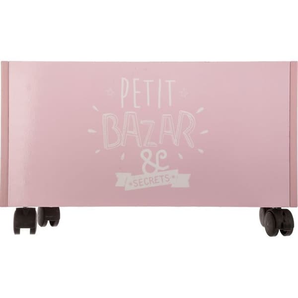 Atmosphera Kids - Förvaringsbox med hjul Kids - 48 x 28 cm - Rosa