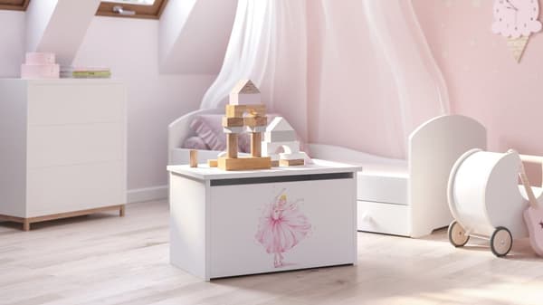Daria valkoinen painettu leluarkku Princess