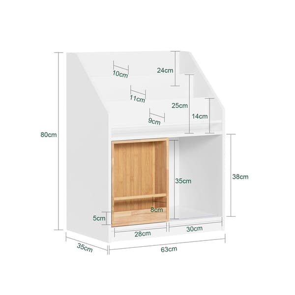 Hylla, KMB98-W, 35x80x63 cm, Vit