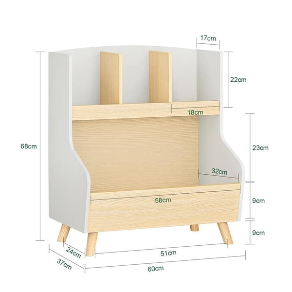 Hylly, KMB105-HG, 60x37x68 cm, Harmaa