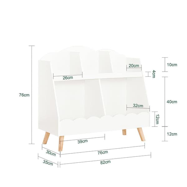 Hylde, KMB100-W, 82x35x76 cm, Hvid