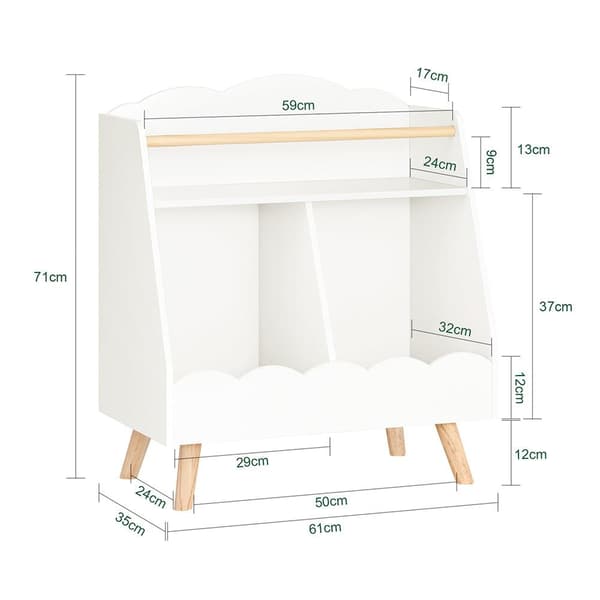 Hylde, KMB100-K-W, 61x35x71 cm, Hvid
