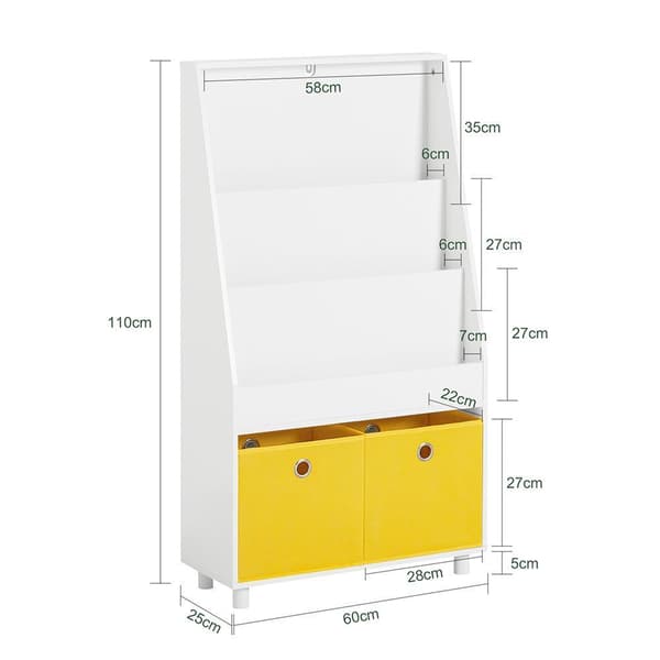 Hylde, KMB69-W, 25x110x60 cm, Hvid