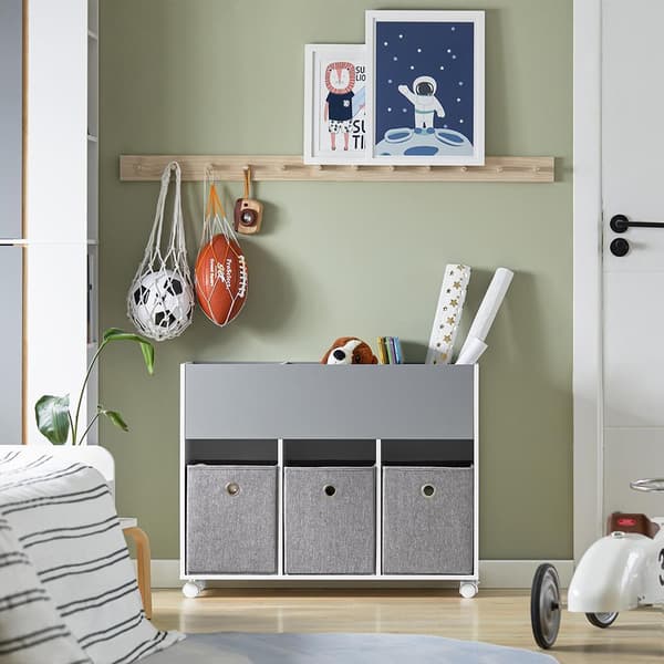 Leksaksförvaringsorganisatör, KMB61-HG, 80x30x63 cm, Vit