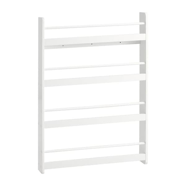 Seinään Kiinnitettävä Lasten Hylly, KMB08-W, 80x12x118 cm, Valkoinen