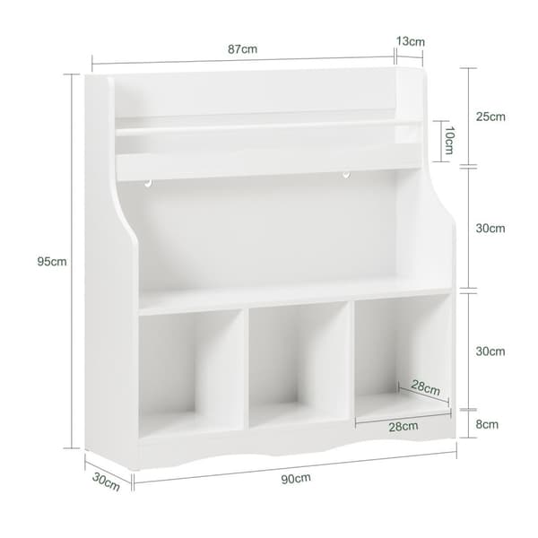 Hylde, KMB57-W, 90x30x95 cm, Hvid