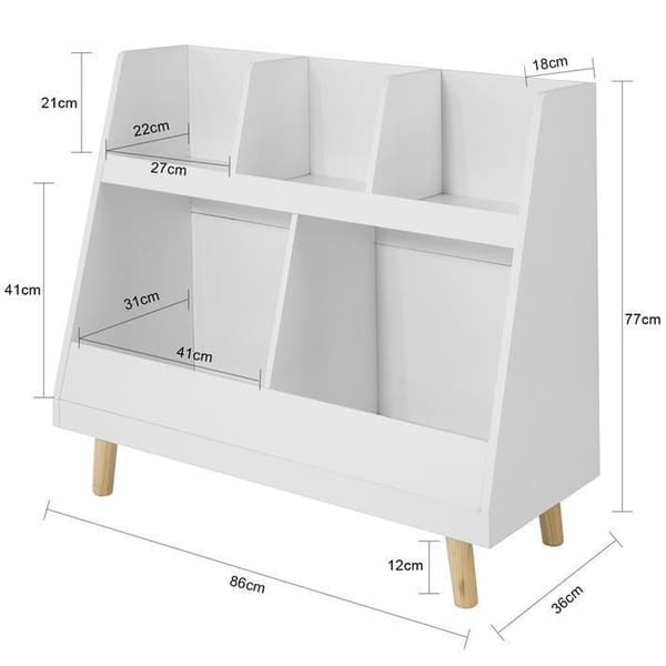 Hylla, KMB19-W, 36x77x86 cm, Vit