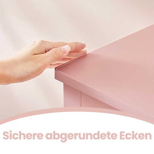 Barnhylla, VASAGLE LHS380W01, 102x30x60 cm, Pastellrosa