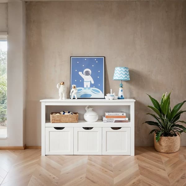 Lasten hylly, VASAGLE LHS380W01, 102x30x60 cm, valkoinen