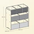 Miniatyrbild 5 av 5: Barnhylla, SONGMICS GKR034W01, 29.5x62.5x60 cm, Vit