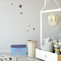 Miniatyrbild 5 av 6: Relaxdays Taburett Leklåda leksaksbox med lock puff barn hopfällbar prinsessa förvaring flicka 50L, rosa