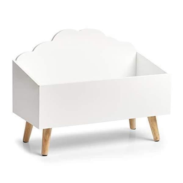 Förvaringskrin för barn - ZELLER - Moln - MDF - Vit - 58 x 28 x 45 cm