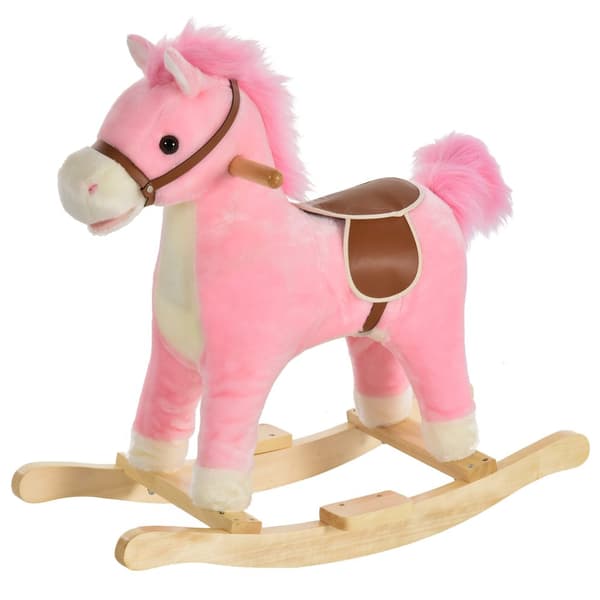 Gyngehest, 65x32.5x61 cm, Pink