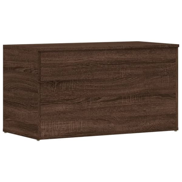 Förvaringskista brun ek 84x42x46 cm konstruerat trä