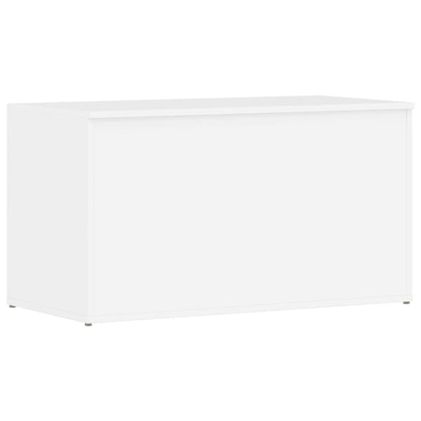 Förvaringskista vit högglans 84x42x46 cm konstruerat trä