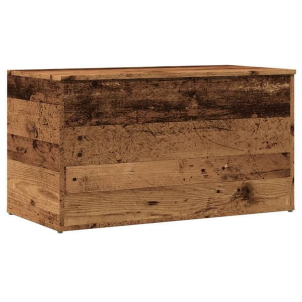 Förvaringskista åldrat trä 84x42x46 cm konstruerat trä