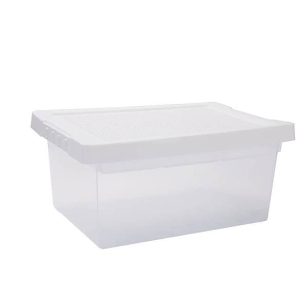Legetøjskasse, Miljøvenlig, Plastmateriale, Rektangulær Form,HVID