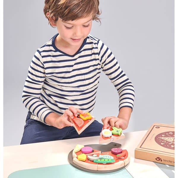 Pizza med pizzakartong - leksaksmat för barn - Tender Leaf