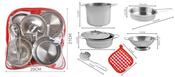 13-Delar - Köksleksaker Set för Barn - Leksaker Kök